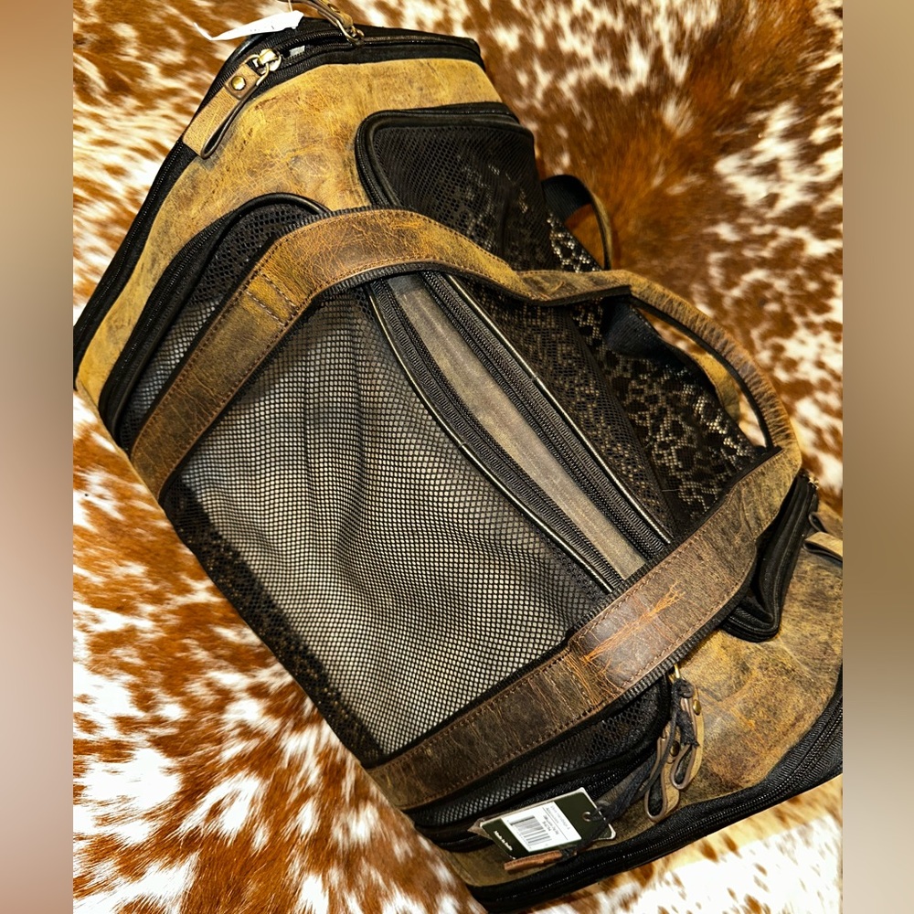 Myra Bag Brown and Black Dog Carrier Travel
